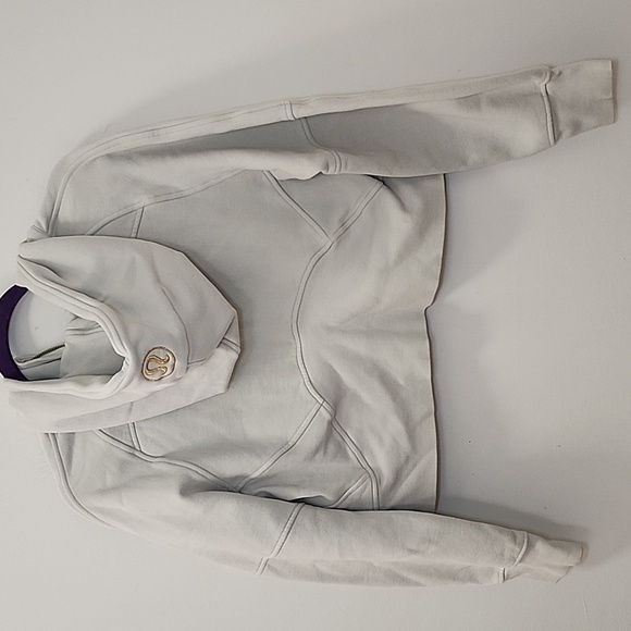 Lululemon Women's Scuba Oversized Half-Zip Hoodie cream Size XS/S - Picture 7 of 16